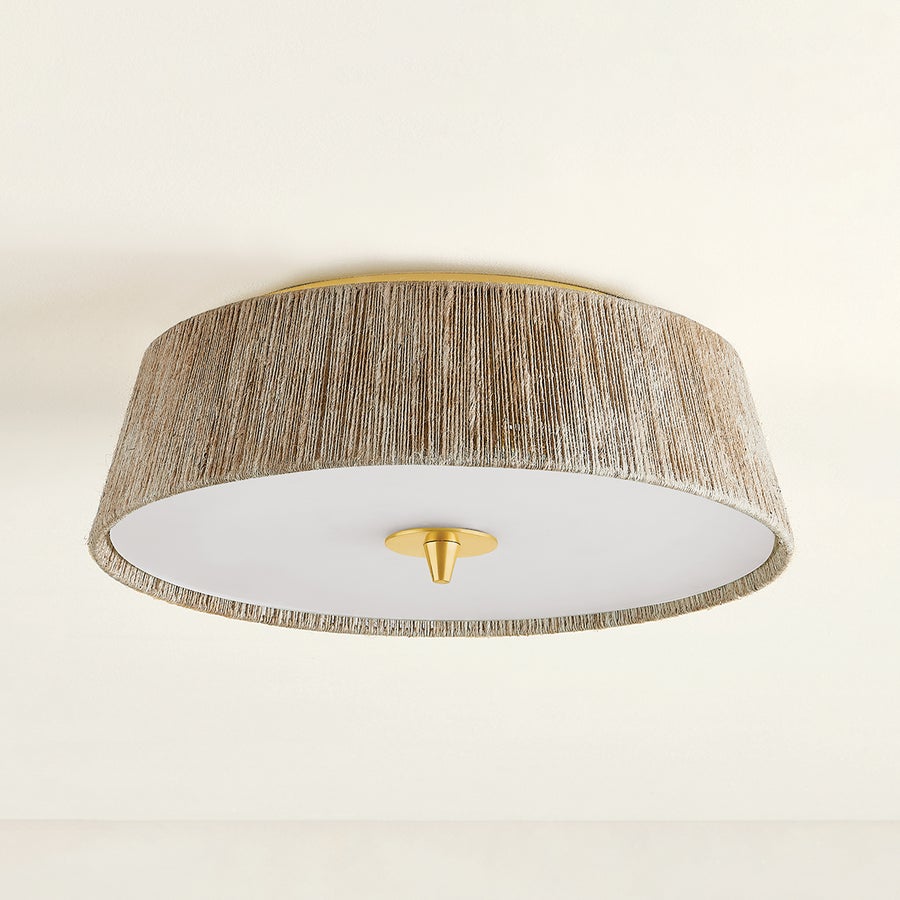 Hudson Valley Lighting GEORGE Semi Flush — Aged Brass