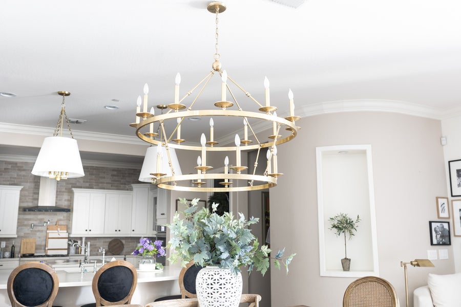 Hudson Valley Lighting Allendale Chandelier — Aged Brass