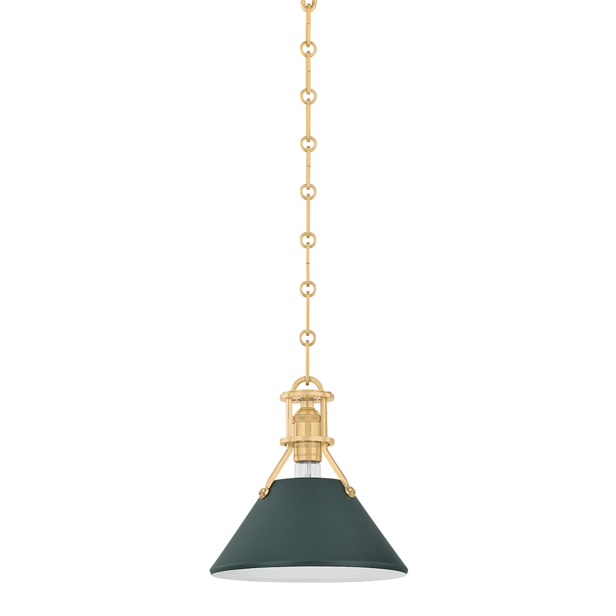 Hudson Valley Lighting Painted No.2 Pendant — MDS351-AGB/SSG