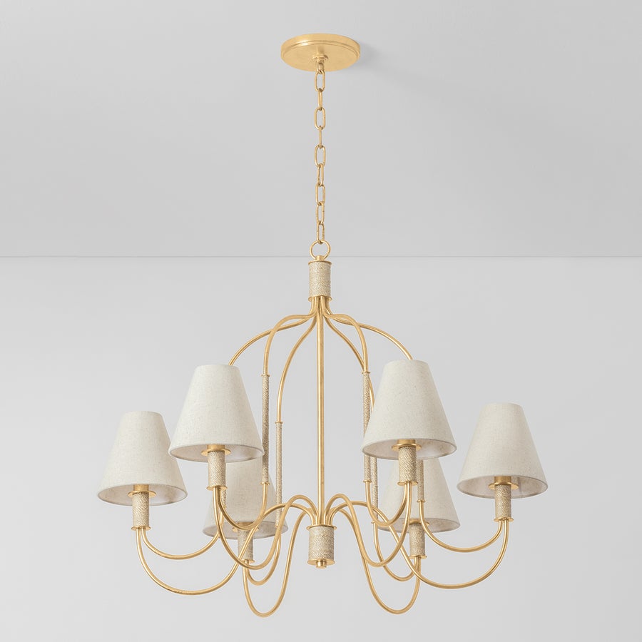 Hudson Valley Lighting WARRENSBURG Chandelier — Vintage Gold Leaf