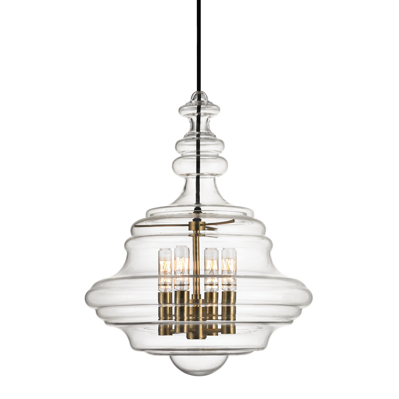 Hudson Valley Lighting Washington Lantern — Aged Brass