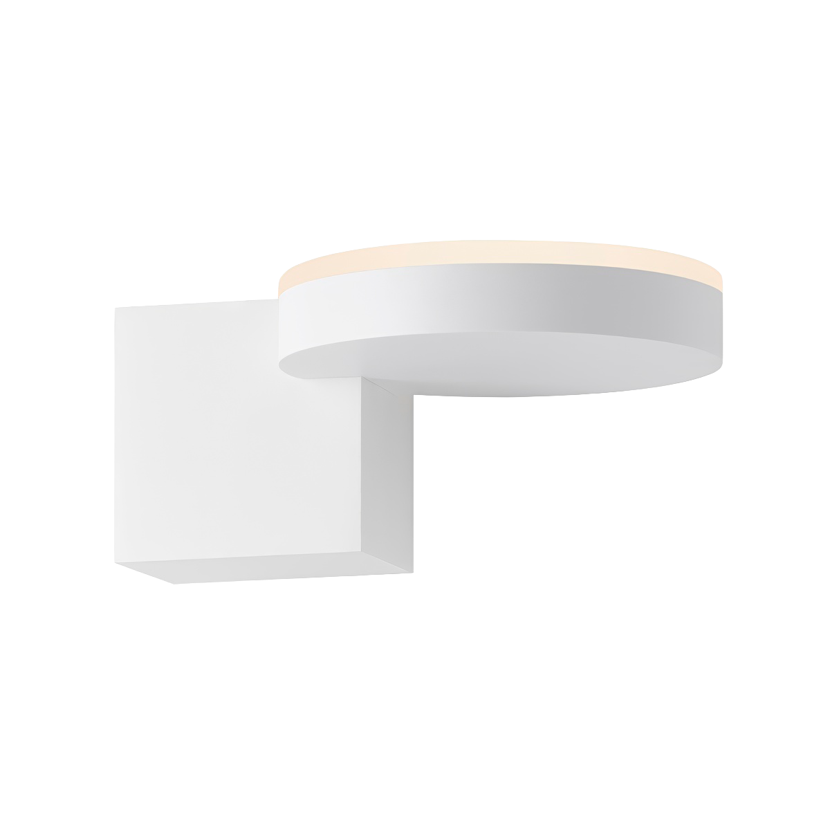 Disc-Cube Sconces & Wall in TEXTURE WHITE