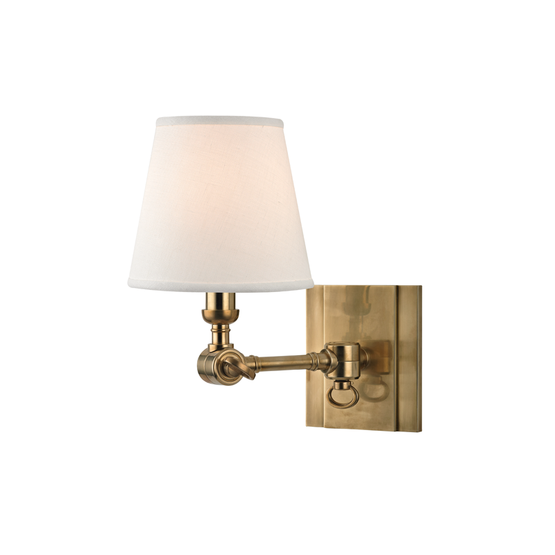 Hudson Valley Lighting Hillsdale Wall Sconce — Aged Brass