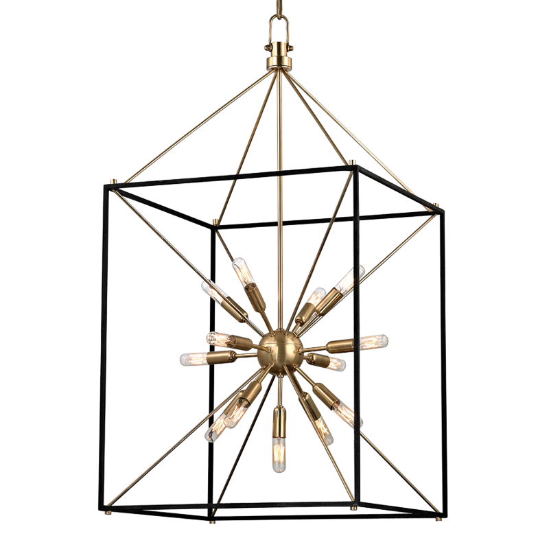 Hudson Valley Lighting Glendale Lantern — Aged Brass