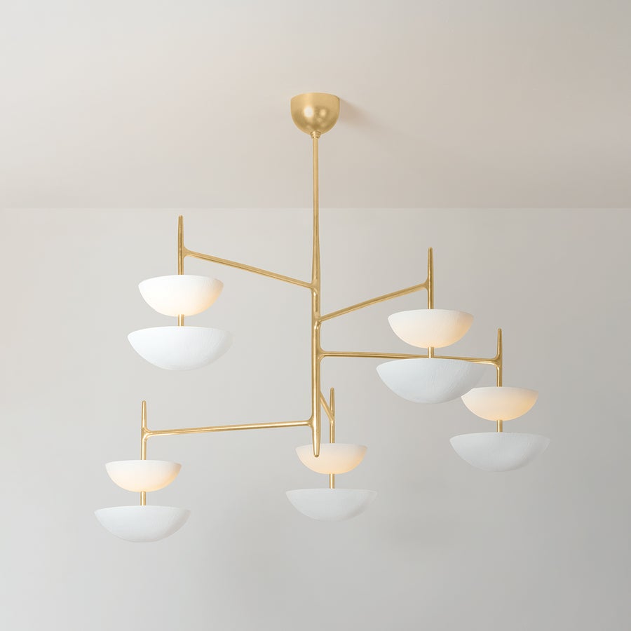 Corbett Lighting EVANDER Chandelier — 477-55-VGL/GSW