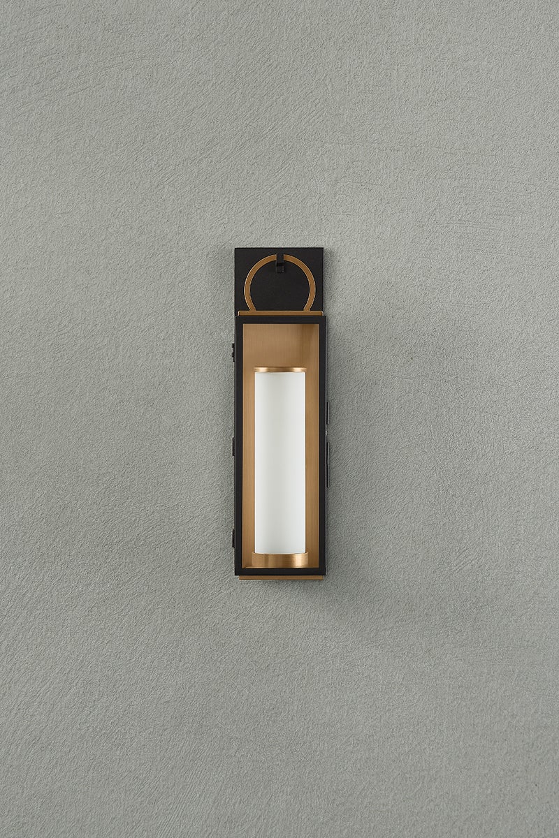 Troy Lighting Gareth Exterior Wall Sconce — B6718-PBR/TBK