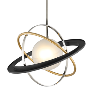 Apogee Chandelier in BRONZE GOLD LEAF AND STAINLESS thumbnail