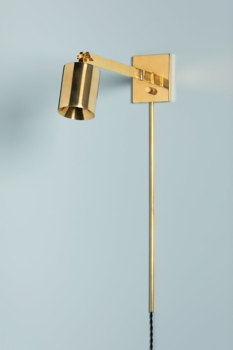Hudson Valley Lighting HIGHGROVE Plug-in Sconce — Aged Brass
