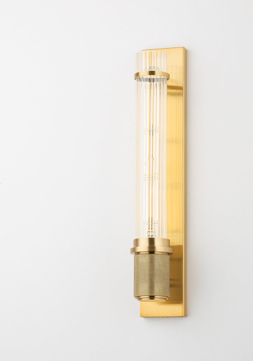 Hudson Valley Lighting Shaw Wall Sconce — Aged Brass