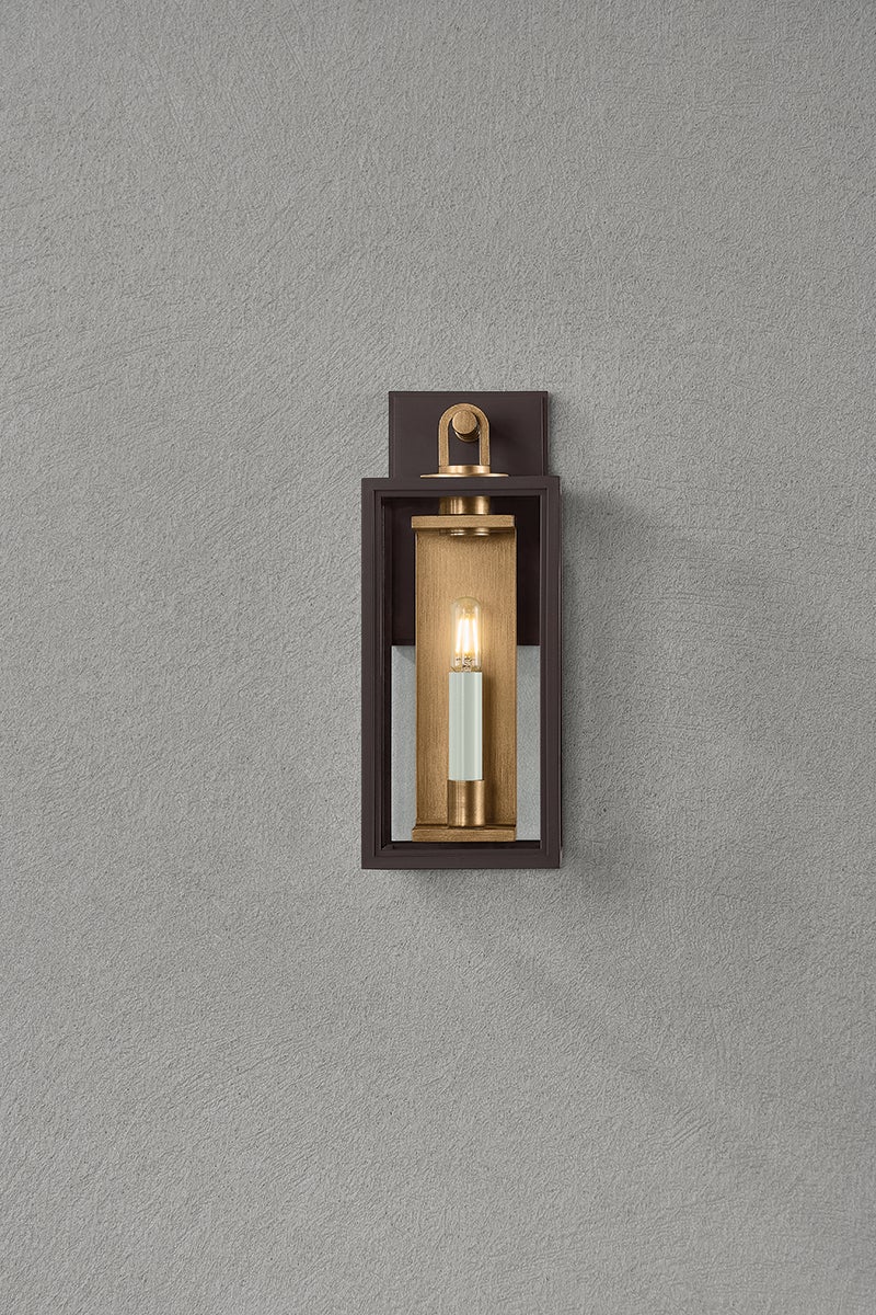 Troy Lighting Arnold Exterior Wall Sconce — B6515-PBR/TBZ