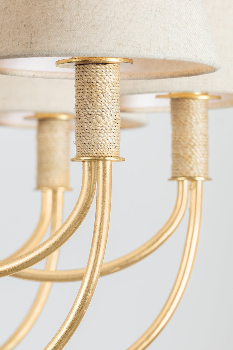 Hudson Valley Lighting WARRENSBURG Chandelier — Vintage Gold Leaf