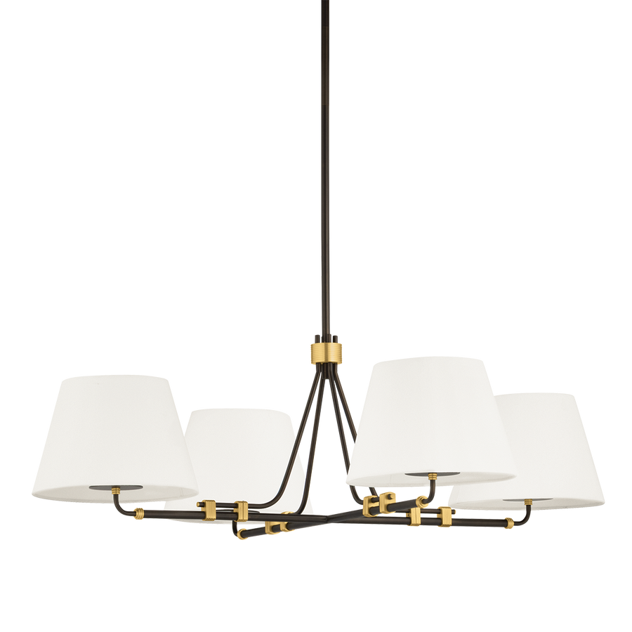 Hudson Valley Lighting Crown Heights Chandelier — 1064-AGB/DB