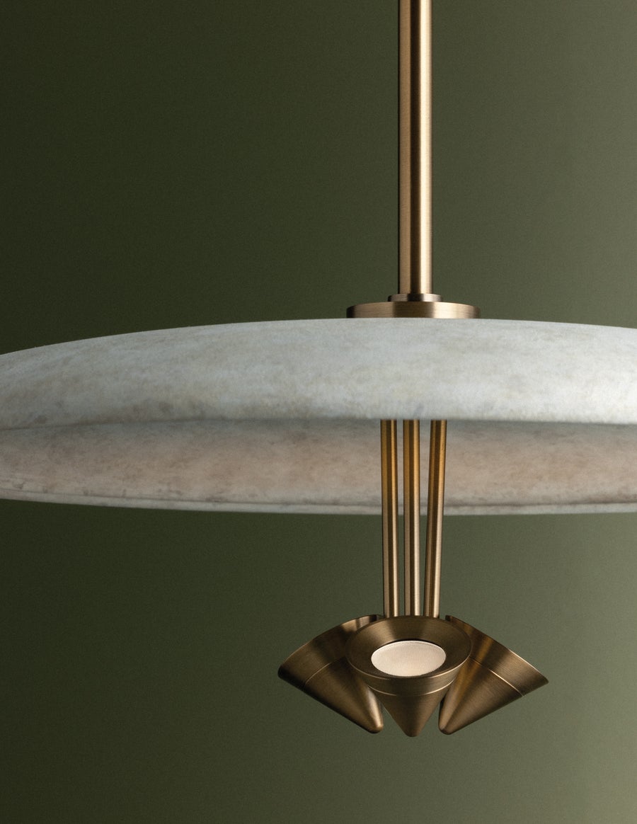 Troy Lighting Garth Pendant — F2820-PBR/WTW