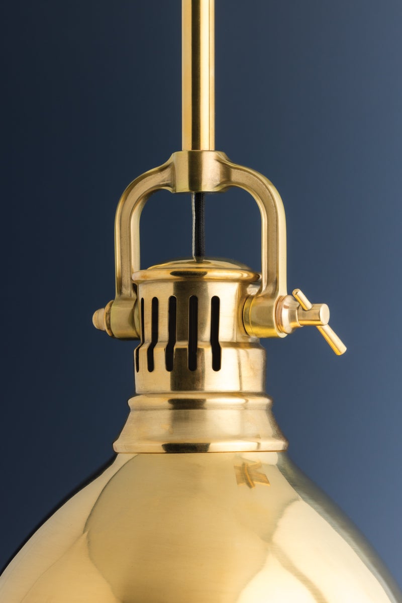 Hudson Valley Lighting Pelham Pendant — Aged Brass