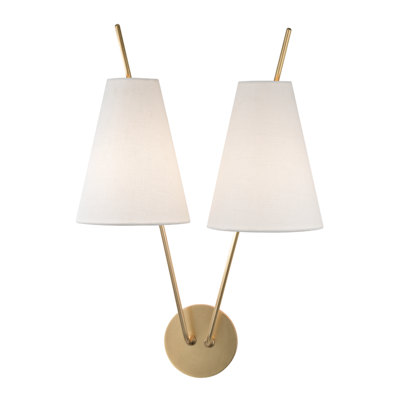 Hudson Valley Lighting Campagna Wall Sconce — Aged Brass