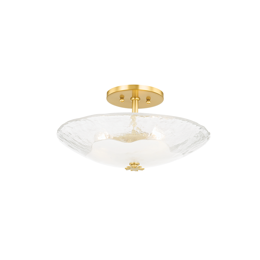 Hudson Valley Lighting Lago Semi Flush — Aged Brass
