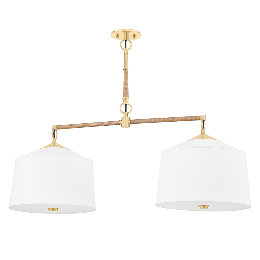 Hudson Valley Lighting White Plains Linear — Aged Brass