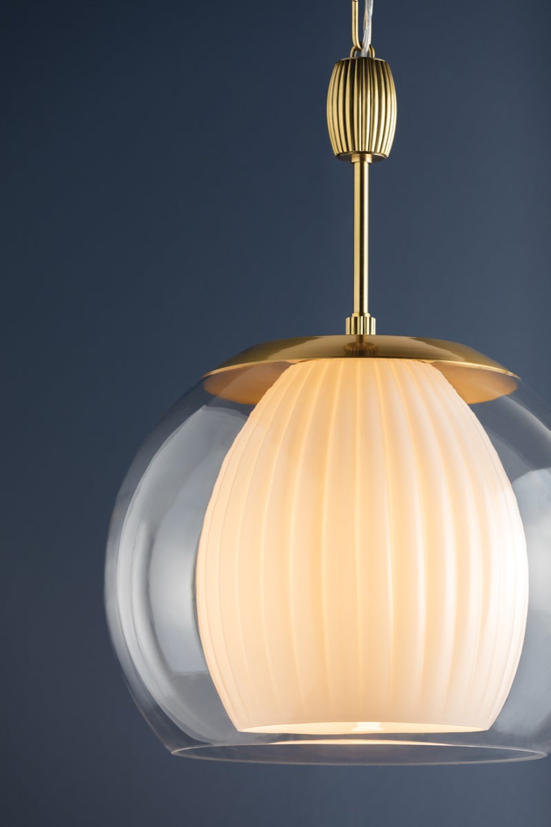 Hudson Valley Lighting CLEMENTON PENDANT — Aged Brass