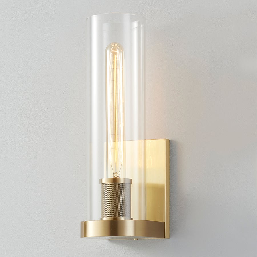 Hudson Valley Lighting Porter Wall Sconce — Aged Brass
