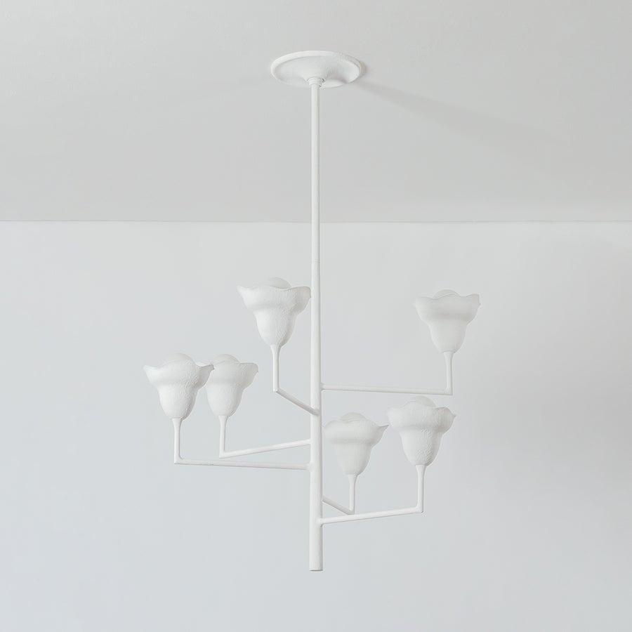 Hudson Valley Lighting ALORA Chandelier — White Plaster