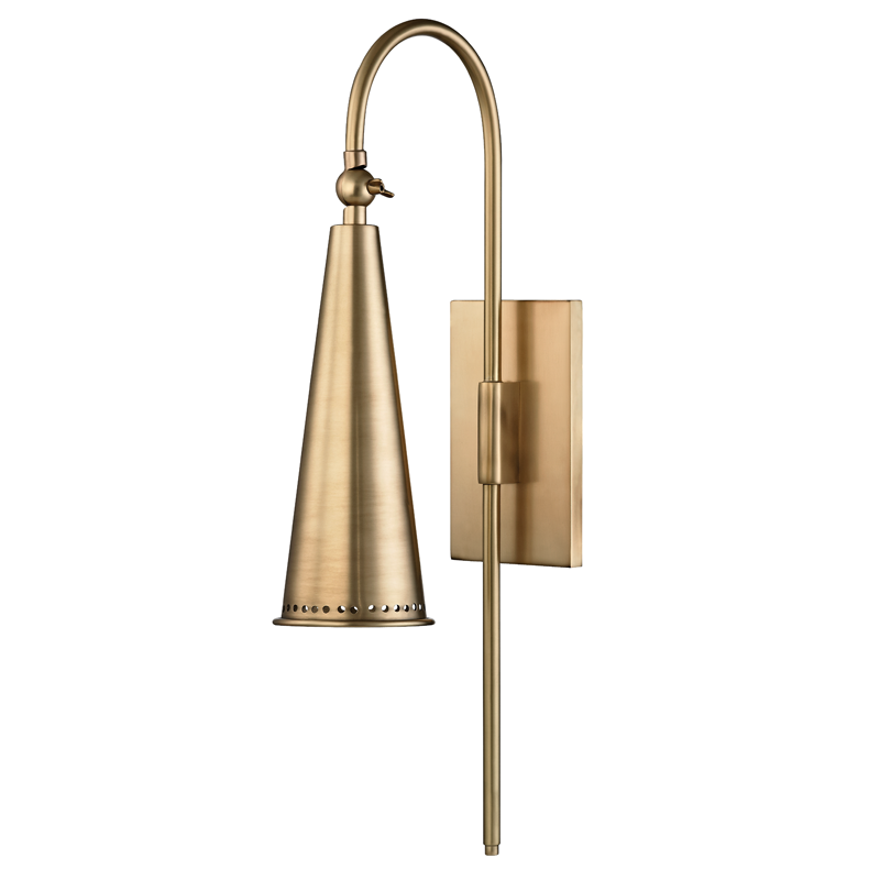 Hudson Valley Lighting Alva Wall Sconce — Aged Brass