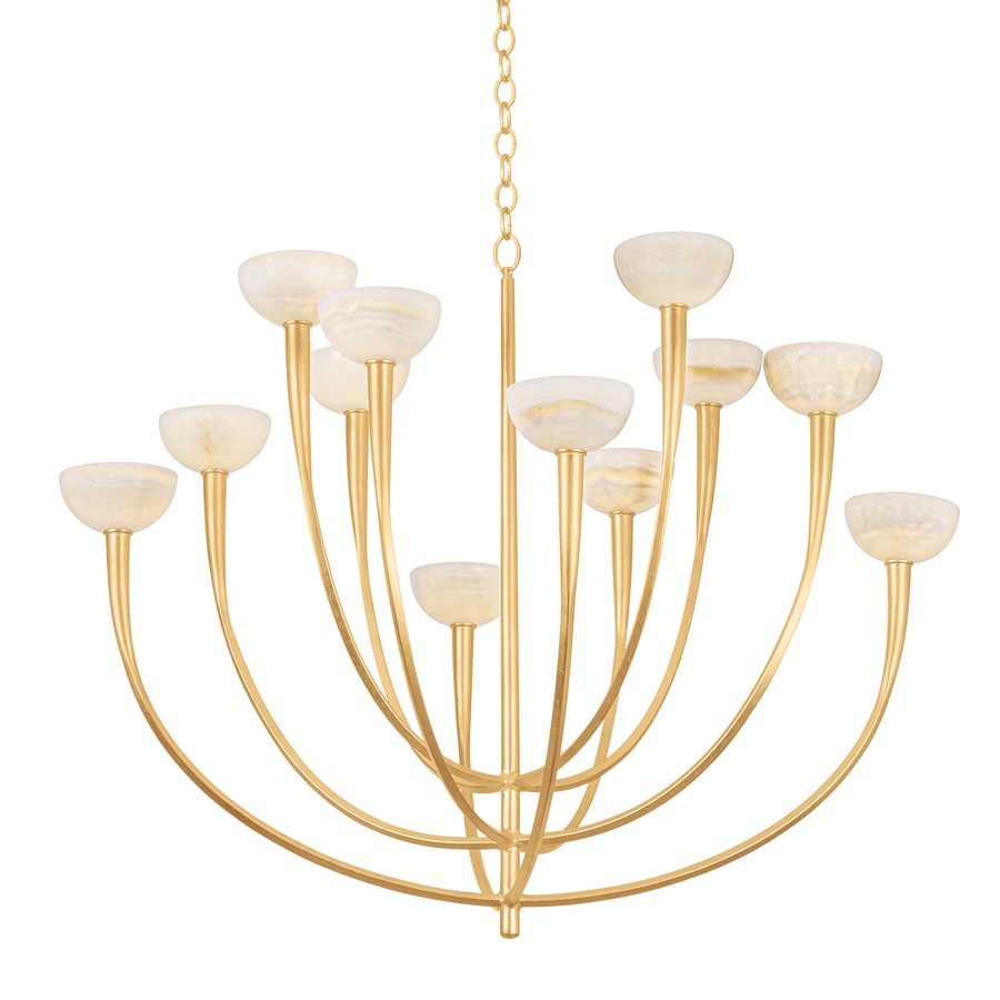 Hudson Valley Lighting Maywood Chandelier — Vintage Gold Leaf