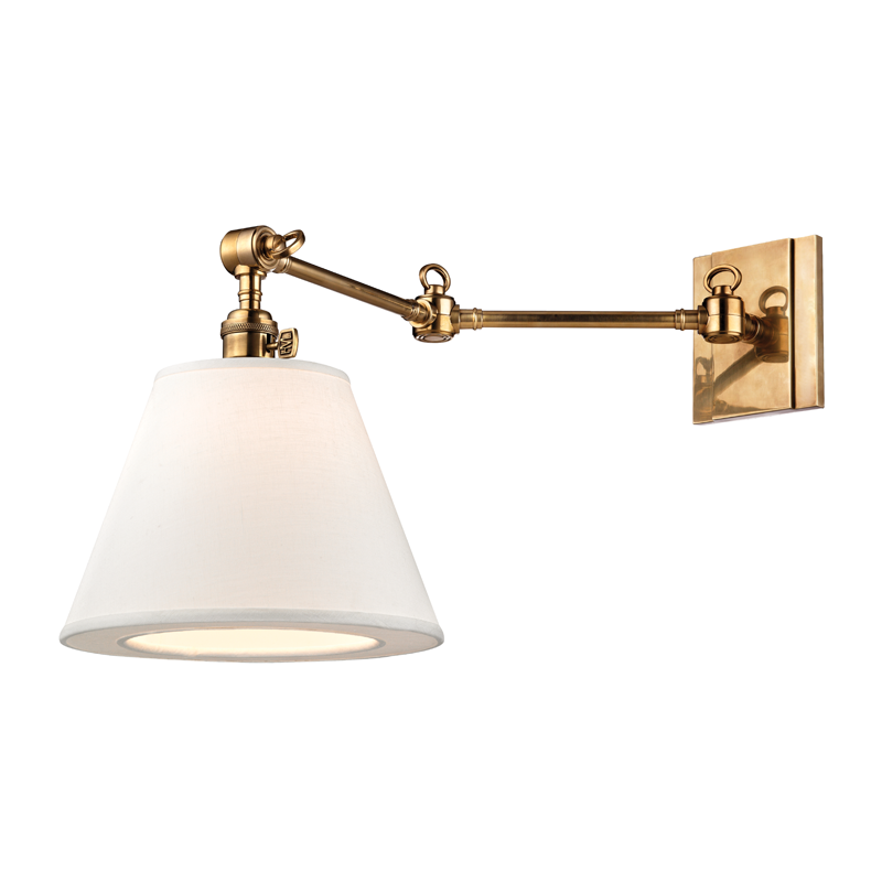 Hudson Valley Lighting Hillsdale Wall Sconce — Aged Brass