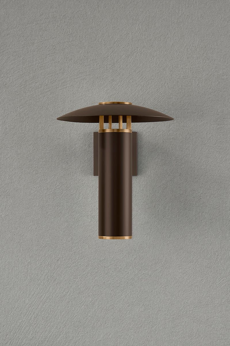 Troy Lighting Birk Exterior Wall Sconce — B7915-PBR/BRZ