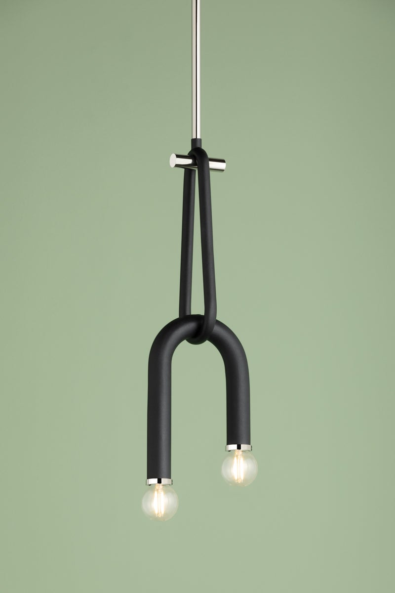 Mitzi Whit Pendant — H382702-PN/BK