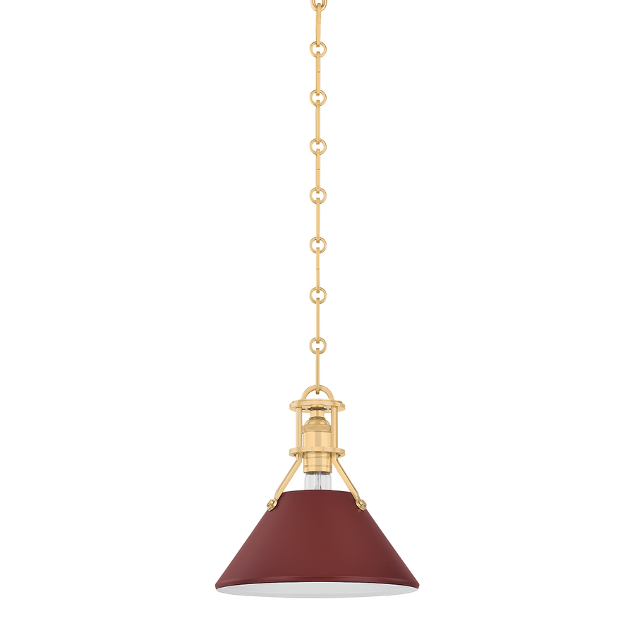 Hudson Valley Lighting Painted No.2 Pendant — MDS351-AGB/CRN