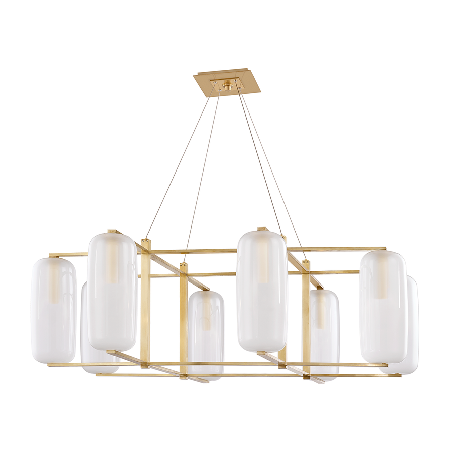 Hudson Valley Lighting Pebble Chandelier — Aged Brass