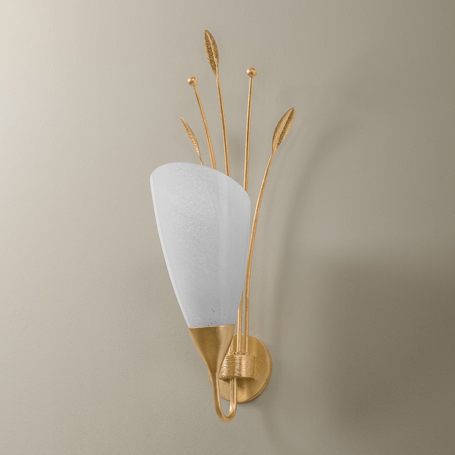 Hudson Valley Lighting Forest Glen Wall Sconce — Vintage Gold Leaf