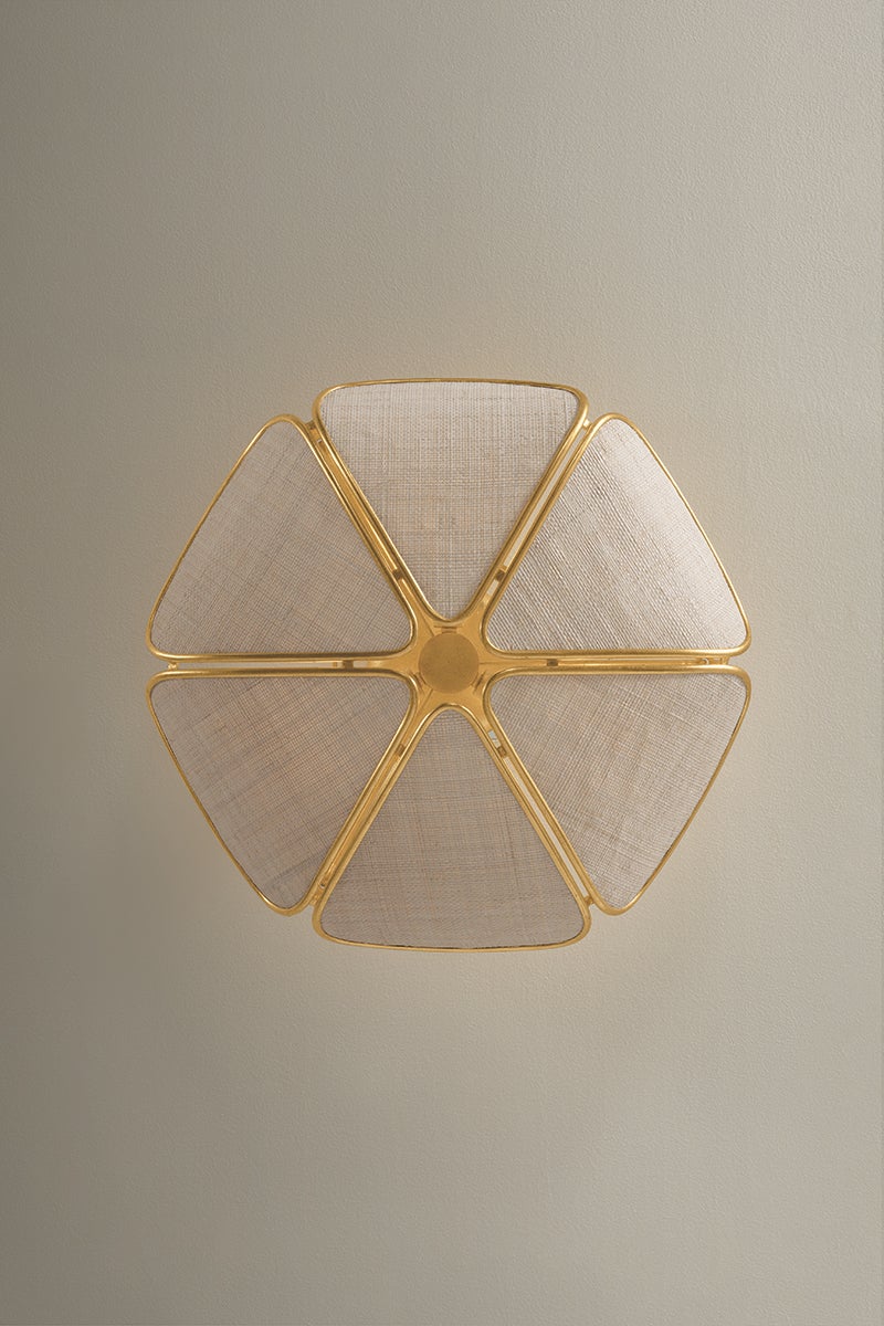 Hudson Valley Lighting Bayville Semi Flush — Vintage Gold Leaf