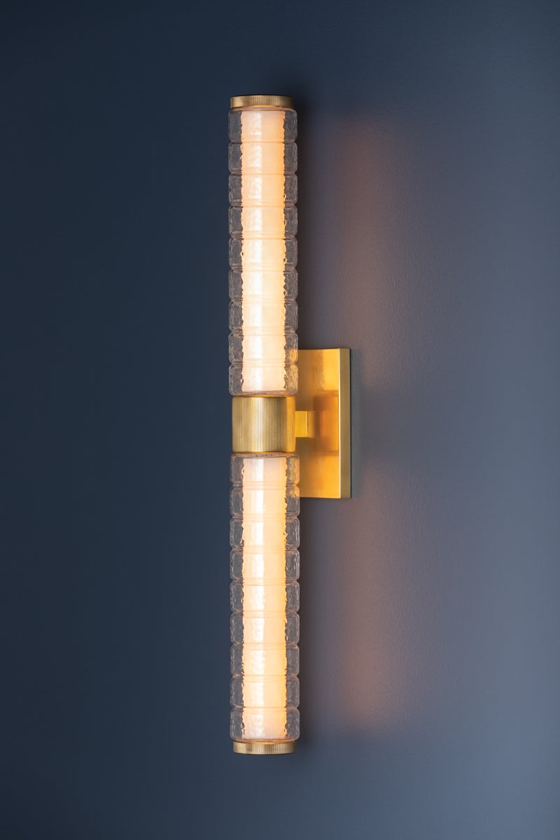 Hudson Valley Lighting CASTOR BATH SCONCE — Aged Brass