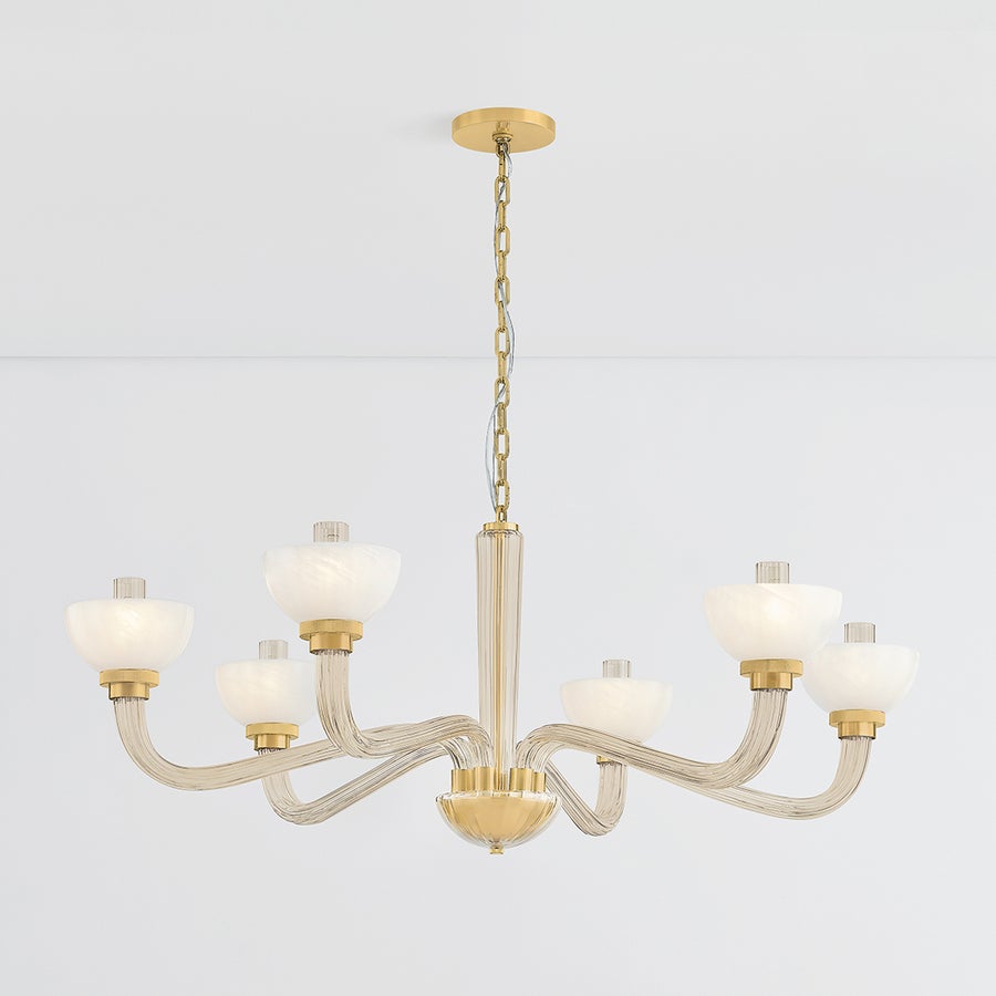 Hudson Valley Lighting ST. LAWRENCE Chandelier — Aged Brass