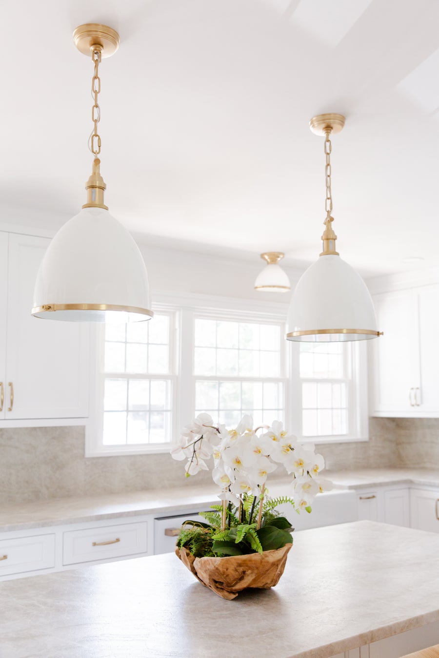 Hudson Valley Lighting Randolph Semi Flush — Aged Brass