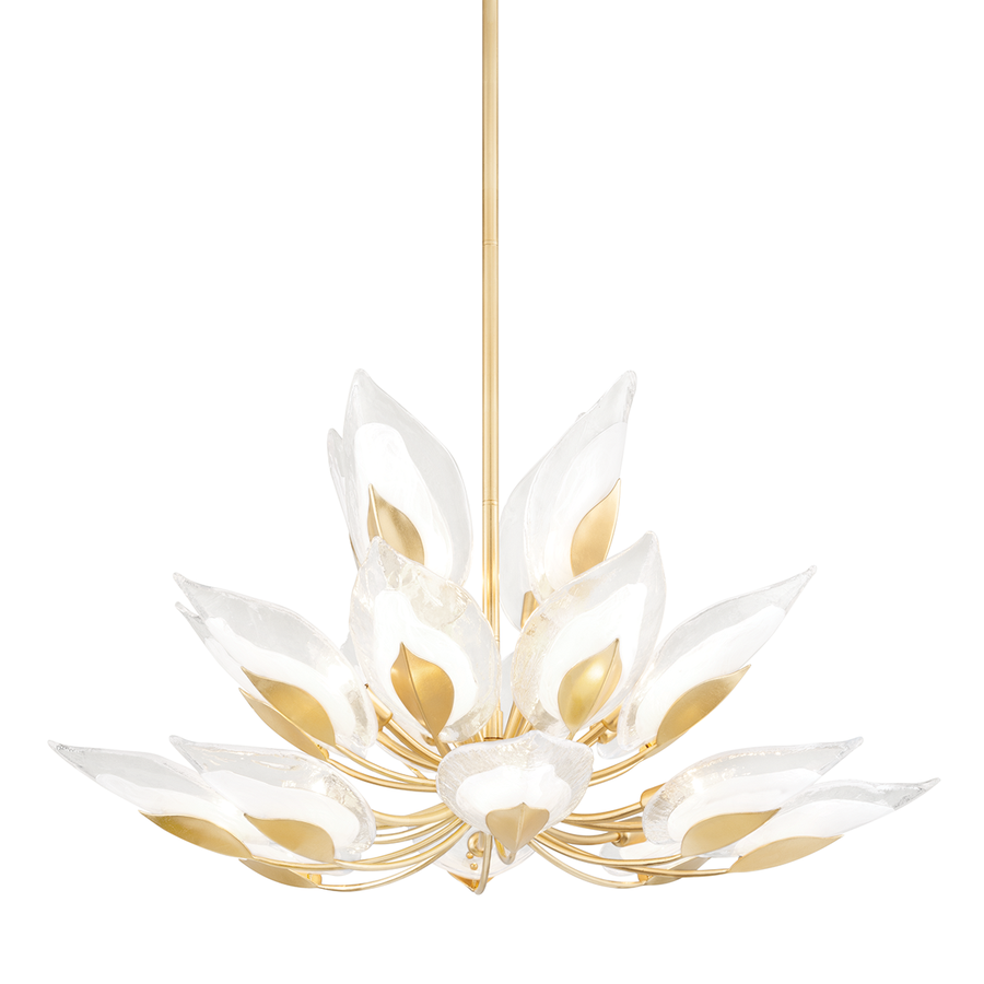 Hudson Valley Lighting Blossom Chandelier — Gold Leaf