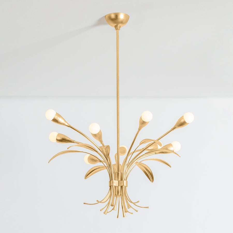 Hudson Valley Lighting BILSTON Chandelier — Vintage Gold Leaf