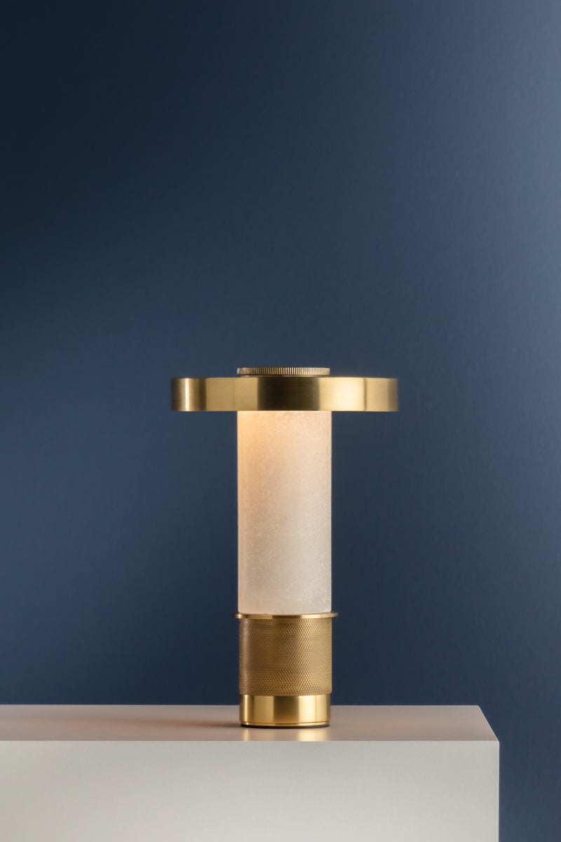 Hudson Valley Lighting SEFTON Rechargeable Table Lamp — Aged Brass