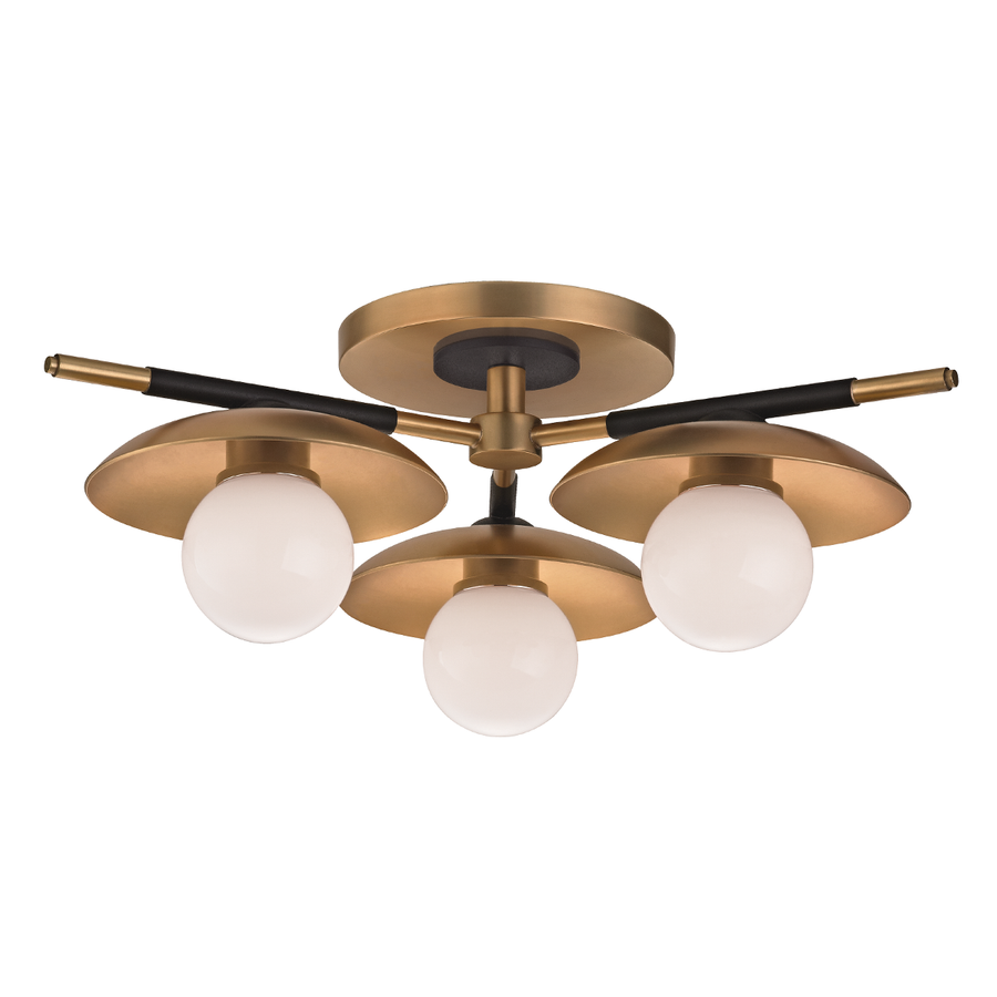 Hudson Valley Lighting Julien Semi Flush — Aged Brass