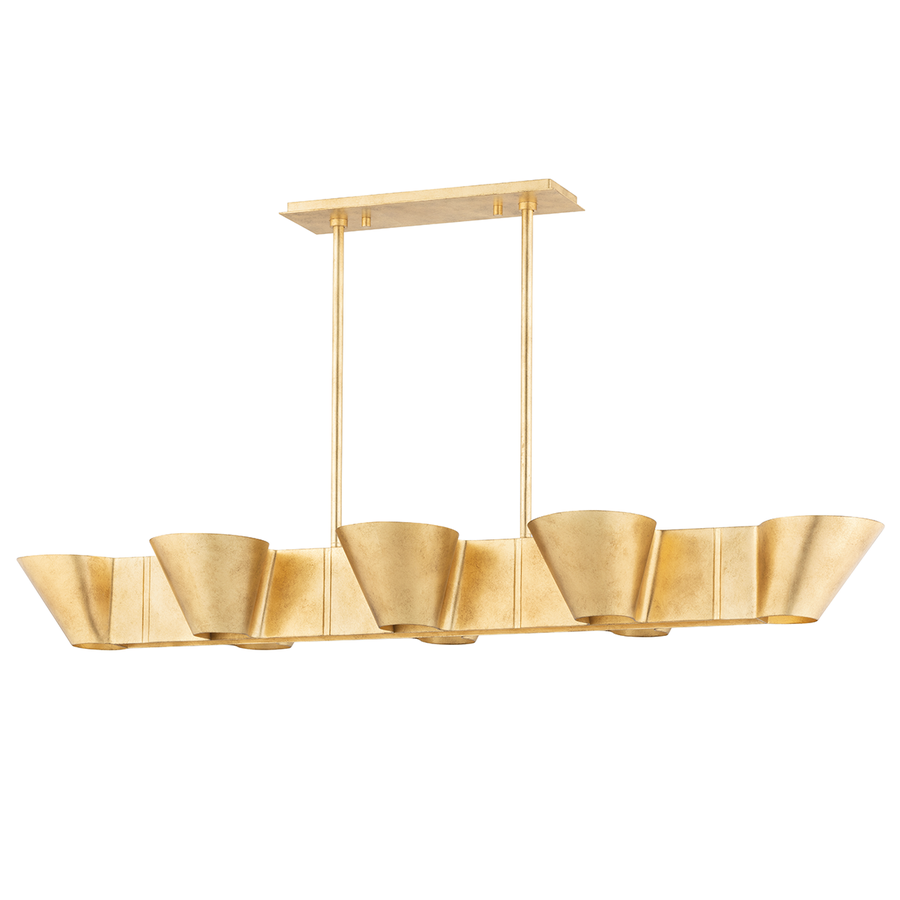Hudson Valley Lighting Reeve Linear — Vintage Gold Leaf