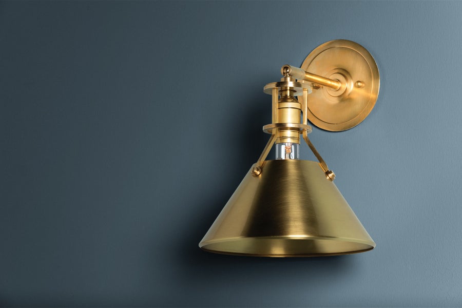 Hudson Valley Lighting METAL NO. 2 Wall Sconce — Aged Brass