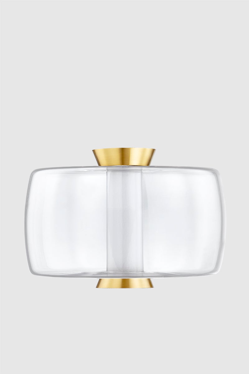 Hudson Valley Lighting BEAU Flush Mount — Aged Brass