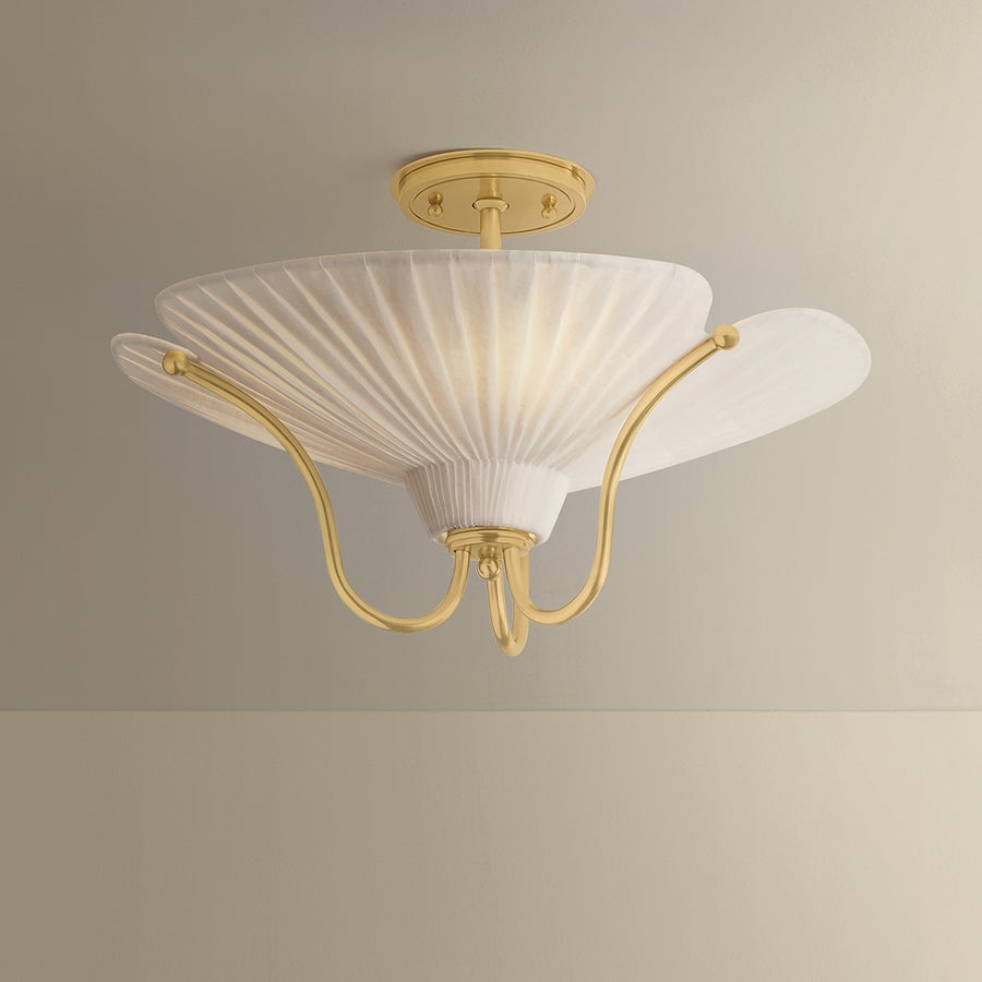 Hudson Valley Lighting Gerhard Semi Flush — Aged Brass