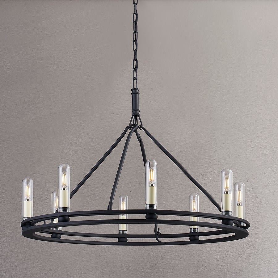 Troy Lighting Sutton Exterior Chandelier — F6233-TBK
