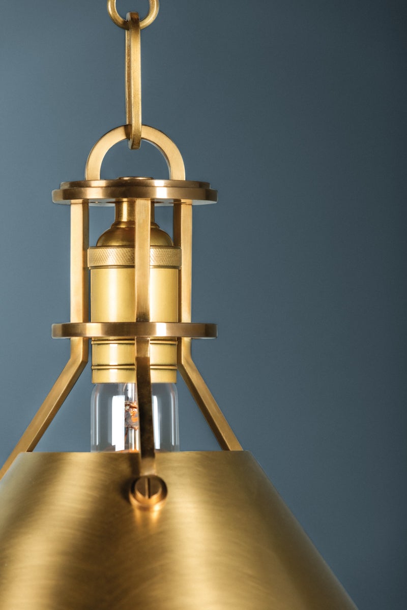 Hudson Valley Lighting METAL NO. 2 Pendant — Aged Brass