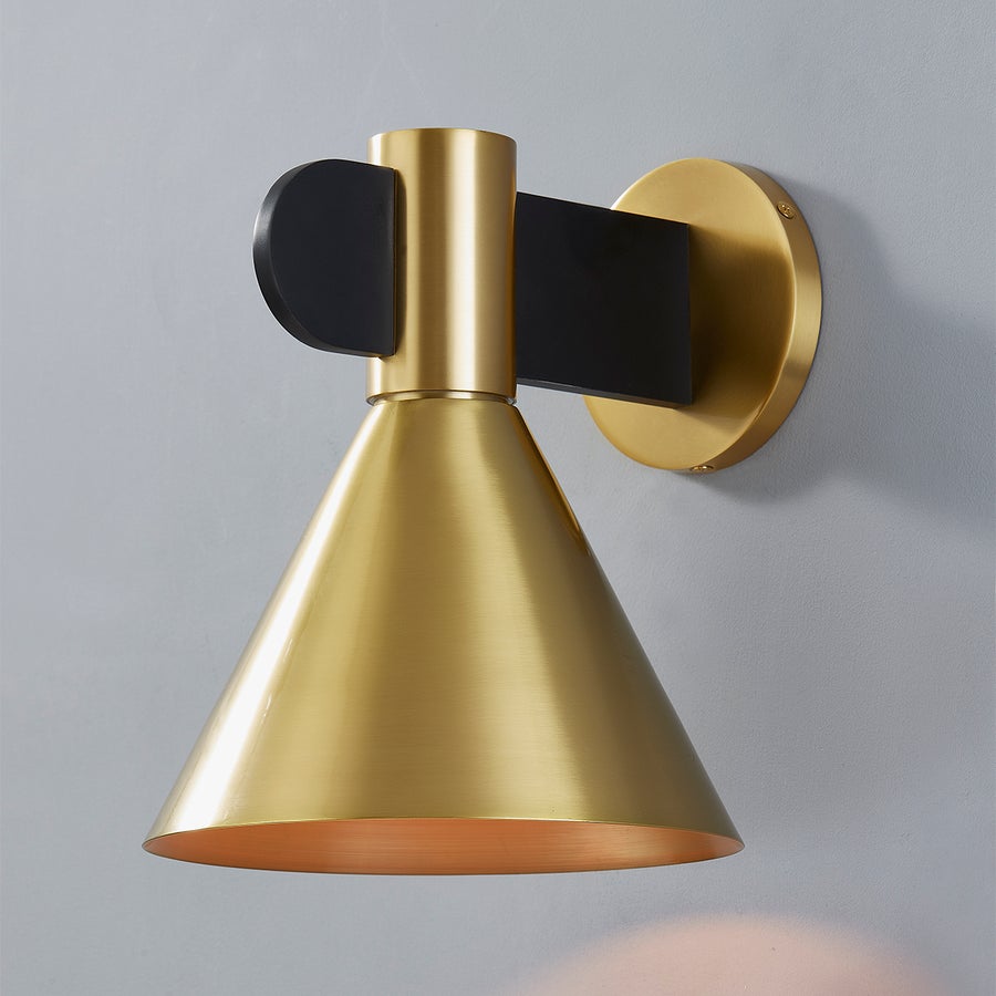 Hudson Valley Lighting Cranston Wall Sconce — 4910-AGB/SBK