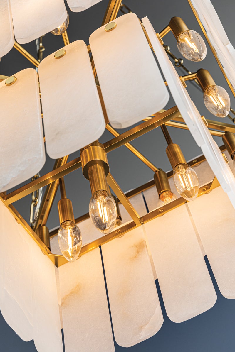 Hudson Valley Lighting MOISSANITE CHANDELIER — Aged Brass