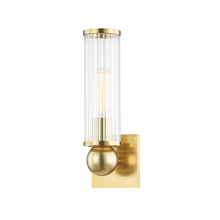 Hudson Valley Lighting Malone Wall Sconce — Aged Brass