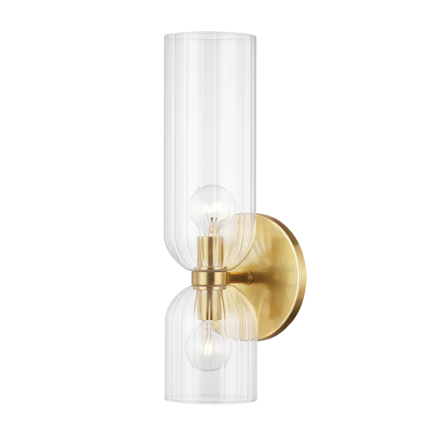 Hudson Valley Lighting Sayville Wall Sconce — Aged Brass